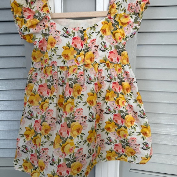 Janie and Jack girls short sleeve floral dress size 12-18 month - Picture 2 of 4